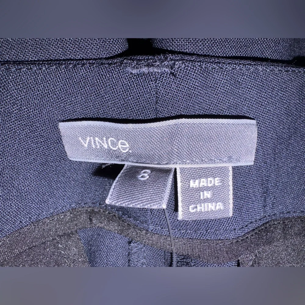 Vince Wool Blend Contrast Panel Slim Ankle Pants Size 8 NWT - Picture 10 of 13